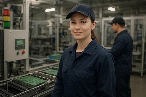 Pilote de ligne de production de composants et de cellules pour batteries de véhicules électriques